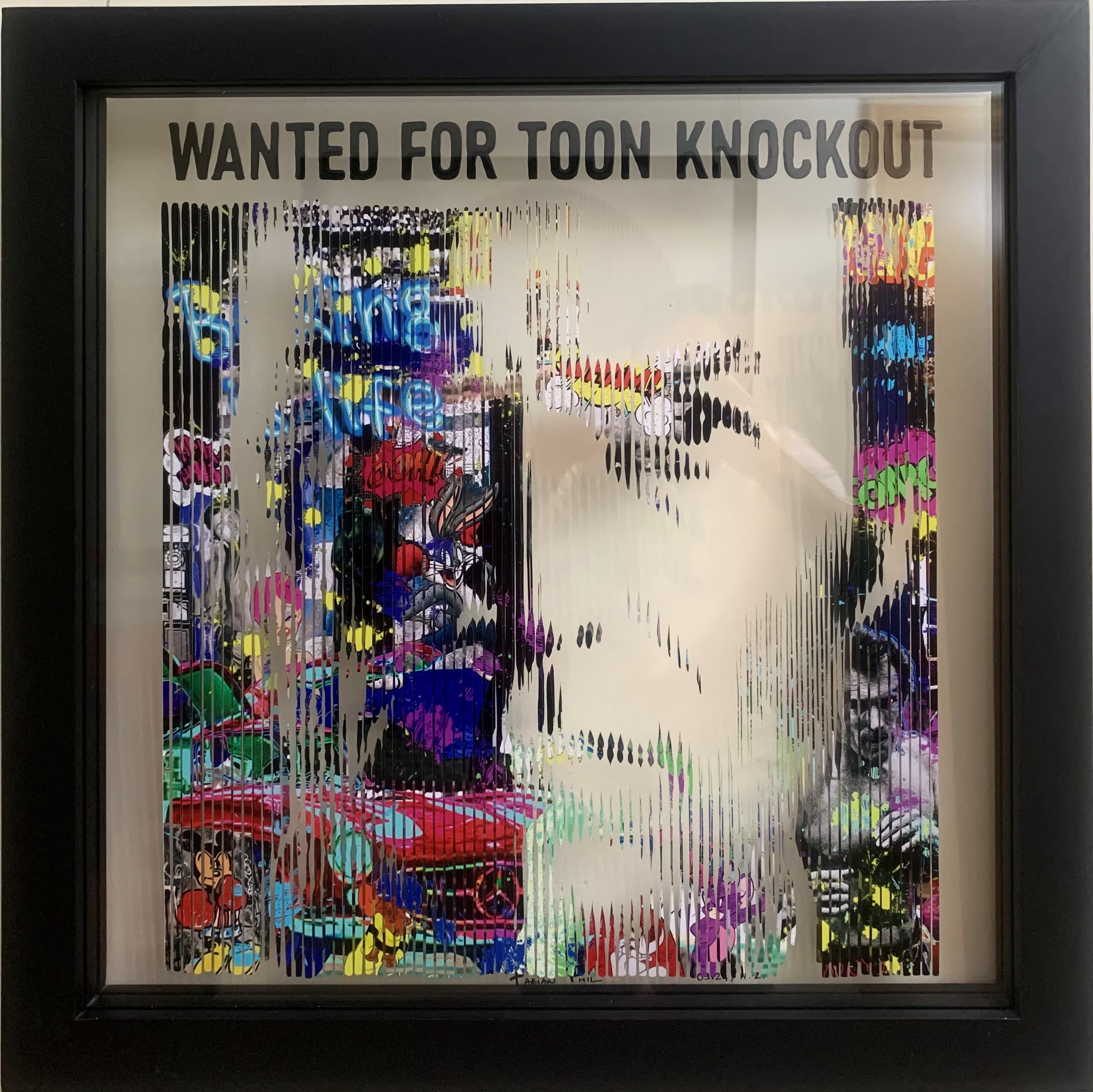 Clint Eastwood portrait with cartoon boxing imagery in Wanted for Toon KnockOut by Fabian PhiL