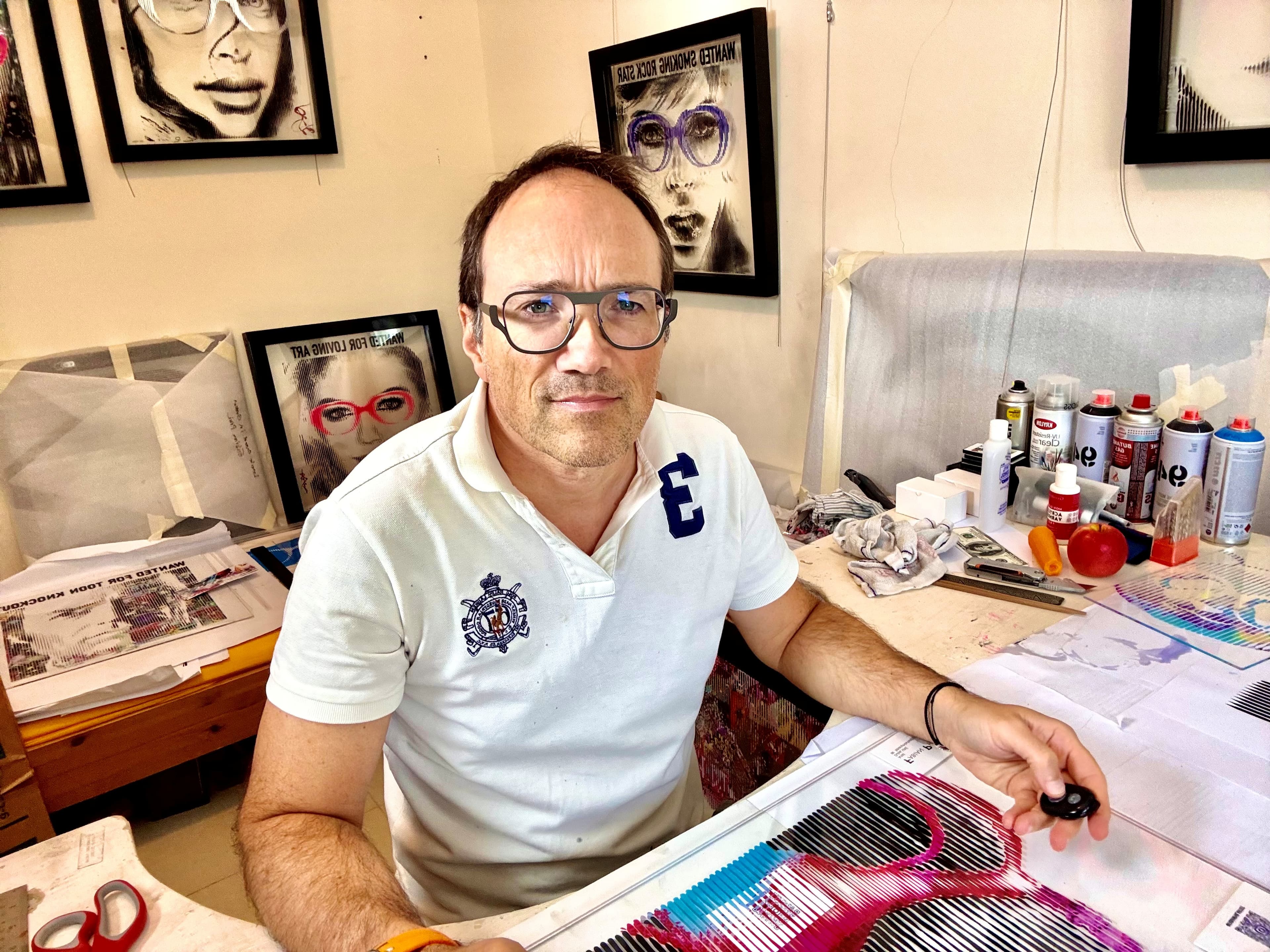 Fabian Phil in his Dubai studio