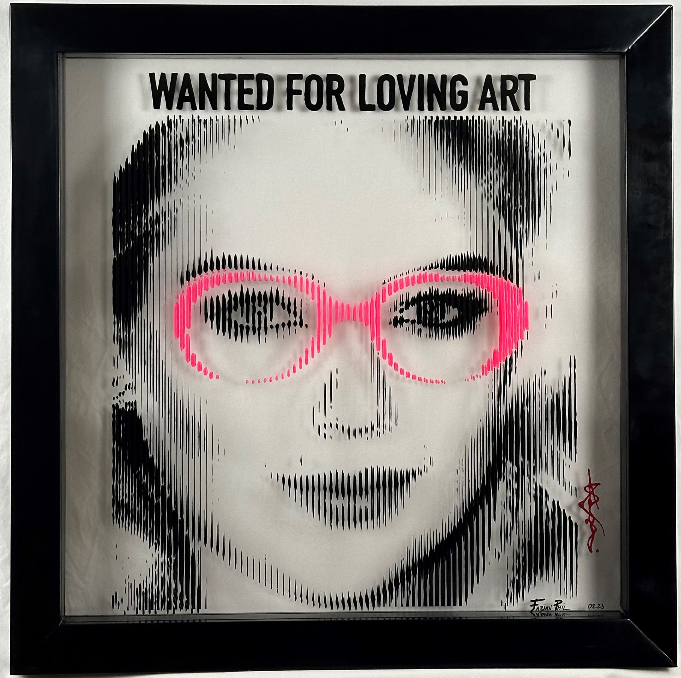 Wanted for Loving Art, Pop glasses portrait